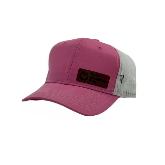 Ski it Forward Adjustable Trucker Hat Pink