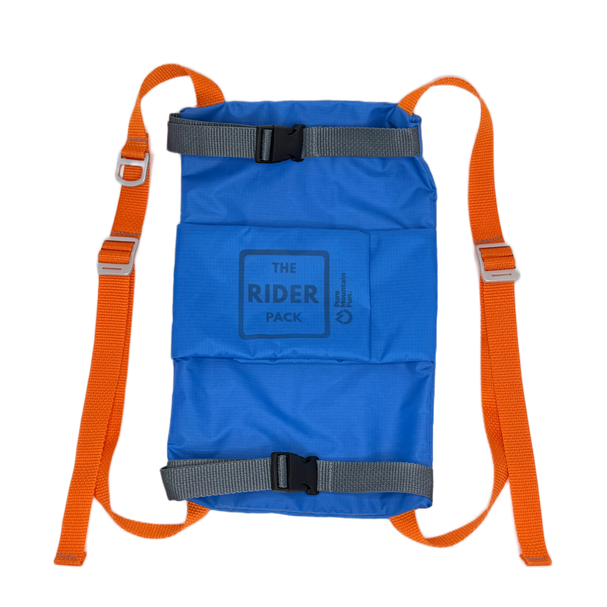 ride battery backpack snowboard bag 2025 Blue Rider Pack with Orange Straps – Pure Mountain Fun