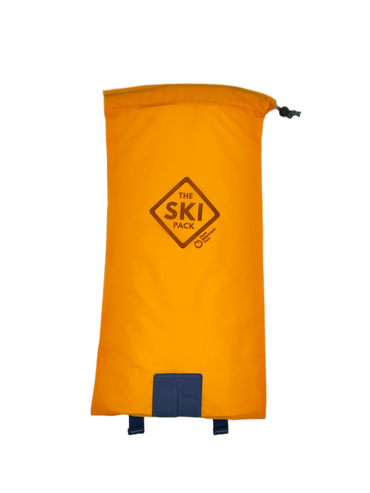 2025 Orange Ski Pack with Navy Straps