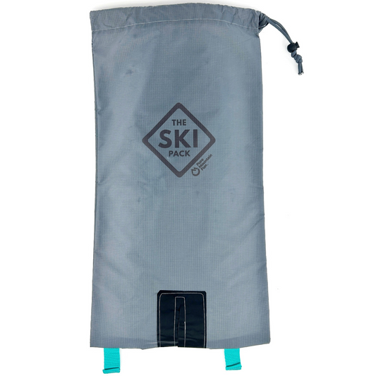 2025 Gray Ski Pack with Teal Straps