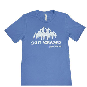 Ski it Forward T-shirt - Blue Color - Adult