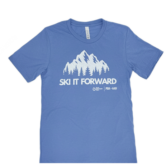 Ski it Forward T-shirt - Blue Color - Adult