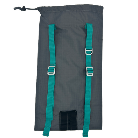2025 Gray Ski Pack with Teal Straps
