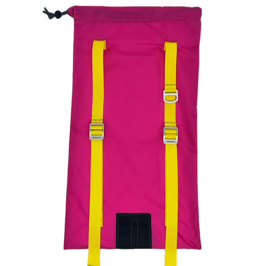 2025 Pink Ski Pack with Yellow Straps