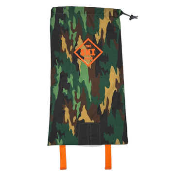 "Inventor's Corner" Camo Ski Pack with Orange Straps