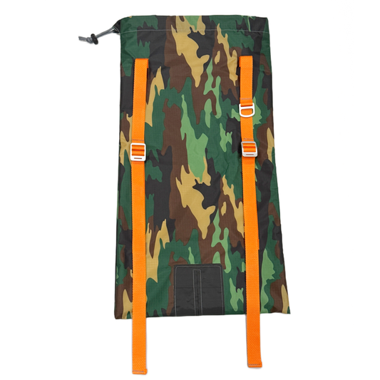 "Inventor's Corner" Camo Ski Pack with Orange Straps