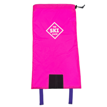 "Inventor's Corner" Pink Ski Pack with Purple Straps