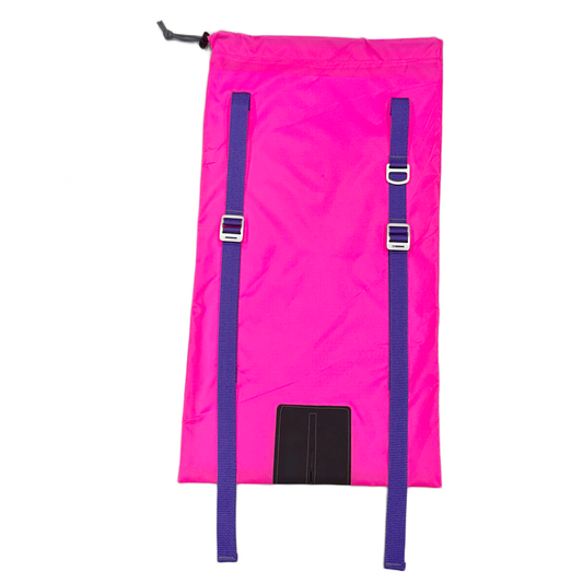 "Inventor's Corner" Pink Ski Pack with Purple Straps