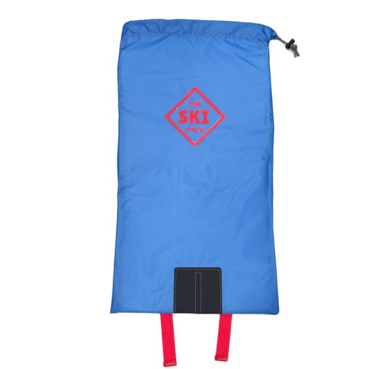 "Inventor's Corner" Blue Ski Pack with Red Straps
