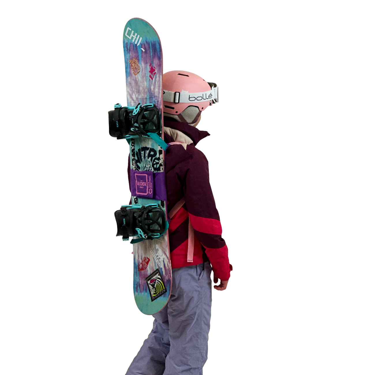 Teenager wearing Rider pack