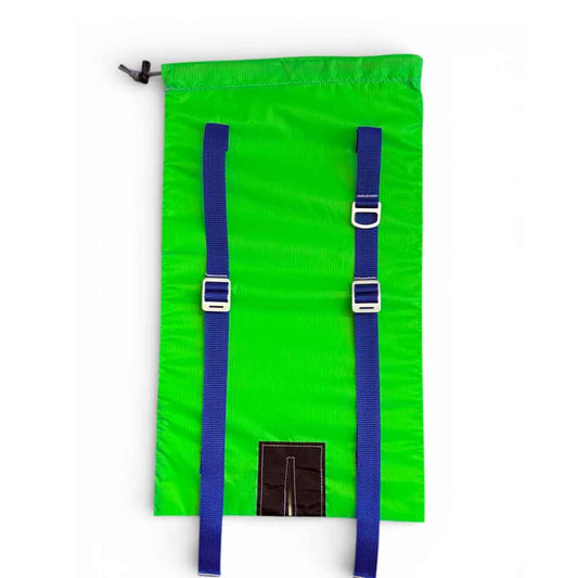 2026 Green Ski Pack with Blue Straps