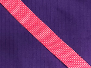 Purple with pink straps and pink logo